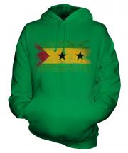 Sao Tome E Principe Distressed Flag Unisex Adult Hoodie