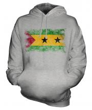 Sao Tome E Principe Distressed Flag Unisex Adult Hoodie