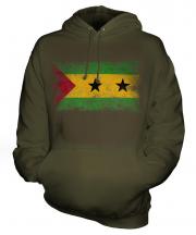 Sao Tome E Principe Distressed Flag Unisex Adult Hoodie