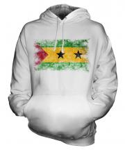 Sao Tome E Principe Distressed Flag Unisex Adult Hoodie