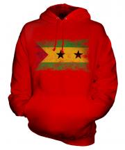 Sao Tome E Principe Distressed Flag Unisex Adult Hoodie