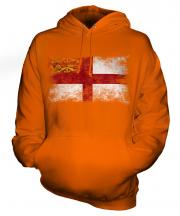 Sark Distressed Flag Unisex Adult Hoodie