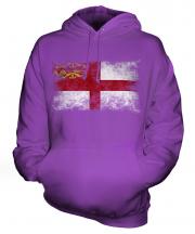 Sark Distressed Flag Unisex Adult Hoodie