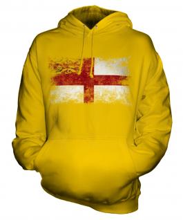 Sark Distressed Flag Unisex Adult Hoodie