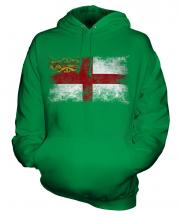 Sark Distressed Flag Unisex Adult Hoodie