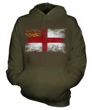 Sark Distressed Flag Unisex Adult Hoodie