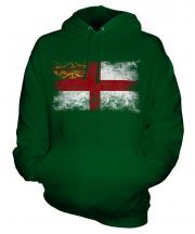 Sark Distressed Flag Unisex Adult Hoodie