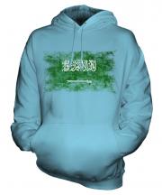 Saudi Arabia Distressed Flag Unisex Adult Hoodie