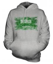 Saudi Arabia Distressed Flag Unisex Adult Hoodie
