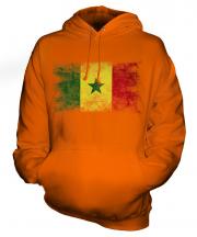 Senegal Distressed Flag Unisex Adult Hoodie