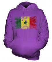 Senegal Distressed Flag Unisex Adult Hoodie