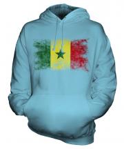 Senegal Distressed Flag Unisex Adult Hoodie