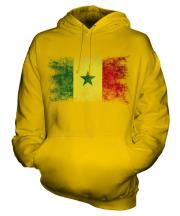 Senegal Distressed Flag Unisex Adult Hoodie