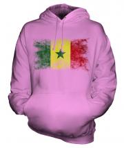 Senegal Distressed Flag Unisex Adult Hoodie