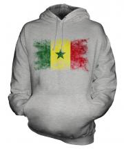 Senegal Distressed Flag Unisex Adult Hoodie