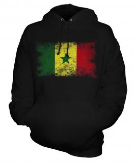 Senegal Distressed Flag Unisex Adult Hoodie