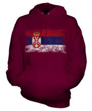 Serbia Distressed Flag Unisex Adult Hoodie