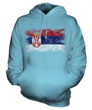 Serbia Distressed Flag Unisex Adult Hoodie