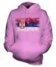 Serbia Distressed Flag Unisex Adult Hoodie
