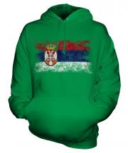 Serbia Distressed Flag Unisex Adult Hoodie