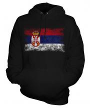Serbia Distressed Flag Unisex Adult Hoodie
