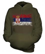 Serbia Distressed Flag Unisex Adult Hoodie
