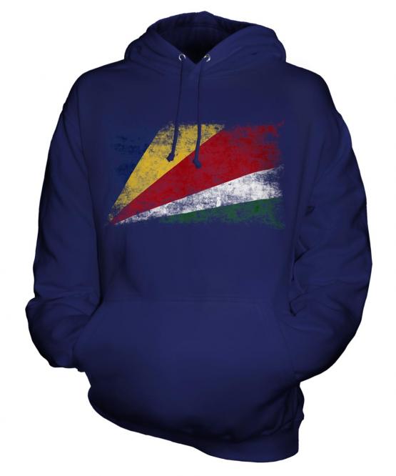 Seychelles Distressed Flag Unisex Adult Hoodie