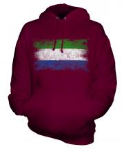 Sierra Leone Distressed Flag Unisex Adult Hoodie