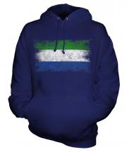 Sierra Leone Distressed Flag Unisex Adult Hoodie