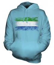 Sierra Leone Distressed Flag Unisex Adult Hoodie