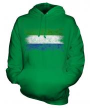 Sierra Leone Distressed Flag Unisex Adult Hoodie