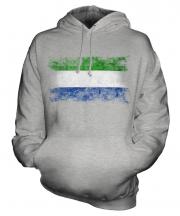 Sierra Leone Distressed Flag Unisex Adult Hoodie