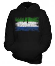 Sierra Leone Distressed Flag Unisex Adult Hoodie