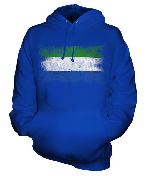 Sierra Leone Distressed Flag Unisex Adult Hoodie