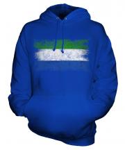 Sierra Leone Distressed Flag Unisex Adult Hoodie
