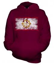 Sikkim Distressed Flag Unisex Adult Hoodie