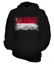 Singapore Distressed Flag Unisex Adult Hoodie