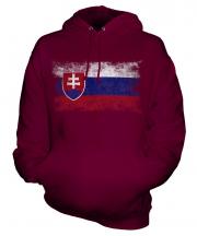 Slovakia Distressed Flag Unisex Adult Hoodie
