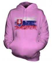 Slovakia Distressed Flag Unisex Adult Hoodie