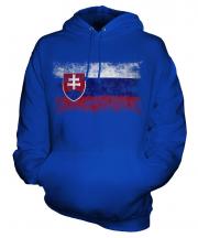 Slovakia Distressed Flag Unisex Adult Hoodie