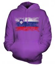 Slovenia Distressed Flag Unisex Adult Hoodie