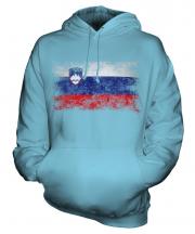 Slovenia Distressed Flag Unisex Adult Hoodie