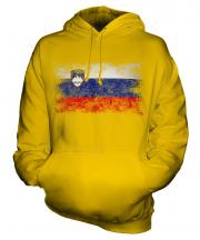 Slovenia Distressed Flag Unisex Adult Hoodie