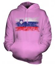 Slovenia Distressed Flag Unisex Adult Hoodie