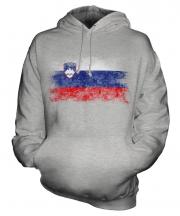 Slovenia Distressed Flag Unisex Adult Hoodie