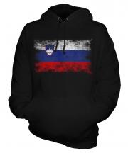 Slovenia Distressed Flag Unisex Adult Hoodie