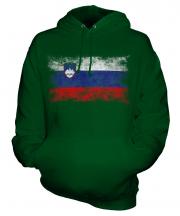 Slovenia Distressed Flag Unisex Adult Hoodie