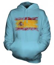 Spain Distressed Flag Unisex Adult Hoodie