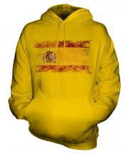 Spain Distressed Flag Unisex Adult Hoodie