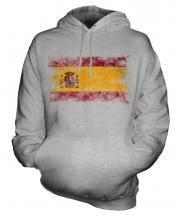 Spain Distressed Flag Unisex Adult Hoodie
